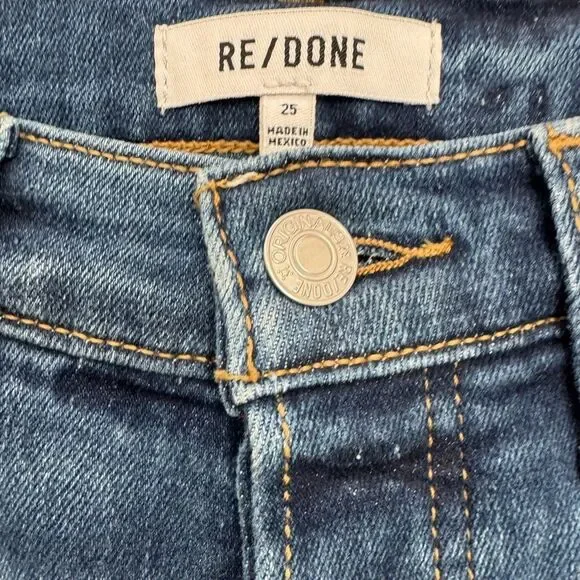 NWT RE/DONE 70s Ultra High Rise Wide Leg Jeans inMonterey Fade dark wash